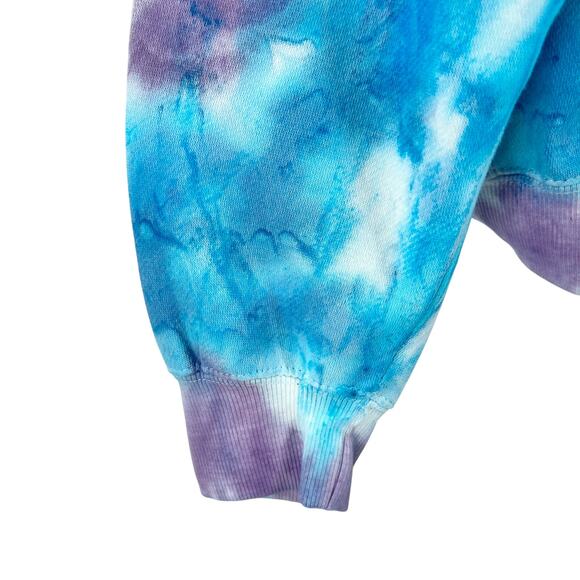 La Detresse Revolve Womens Blueberry Mystic Tie Dye Sweatshirt Size Medium M - Picture 5 of 11